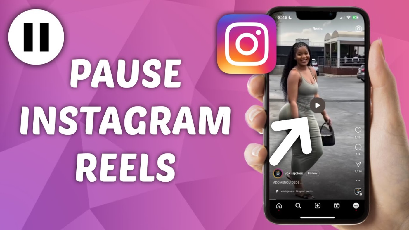 How to pause instagram reels